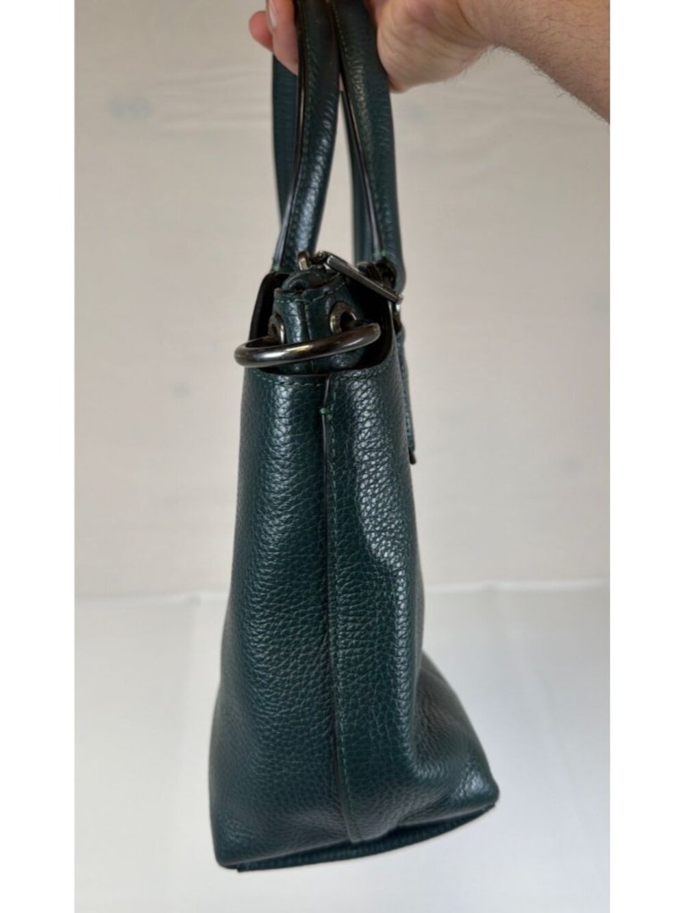 COACH Brooke Carryall 28 Amazon Green Pebble Leather Crossbody Handbag L2161 - Picture 7 of 11